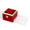 Jeulia Rotating Preserved Rose Jewelry Box for Rings Necklaces