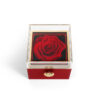 Jeulia Rotating Preserved Rose Jewelry Box for Rings Necklaces