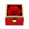 Jeulia Rotating Preserved Rose Jewelry Box for Rings Necklaces