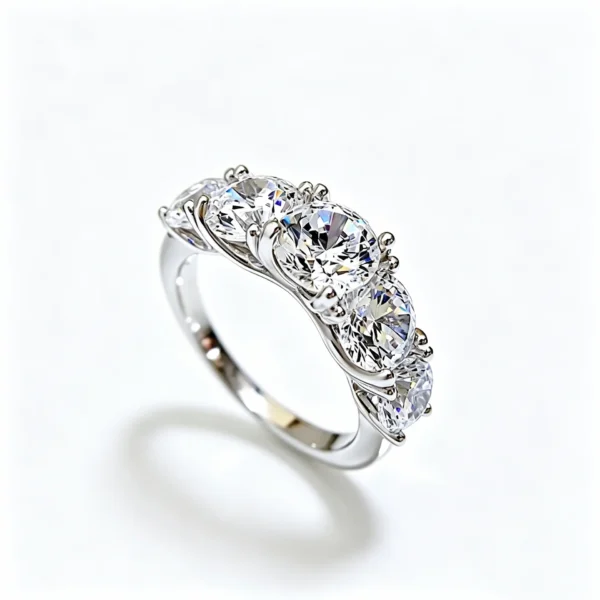 Anryss 925 sterling silver Trendy Instagram-worthy women's moissanite ring unique and sophisticated seven-star design