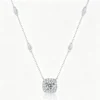 Anryss 925 Sterling Silver Necklace with Moissanite Dream Pendant - Fashionable Clavicle Chain Accessories