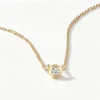 Anryss 925 Sterling Silver Popular Women's Moissanite Flying Saucer Rose Gold Clavicle Chain