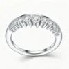 Anryss 925 sterling silver Moissanite closed-loop rings are hot-selling fashionable office lady style rings