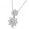 Anryss 925 sterling silver French chic and elegant clavicle necklace a touch of luxury layered with moissanite necklaces