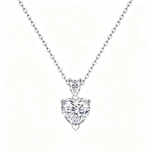 Anryss 925 Sterling Silver Necklace with Moissanite Dream Pendant - Fashionable Clavicle Chain Accessories
