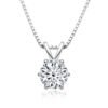 Anryss 925 sterling silver 2-carat blue diamond invisible necklace with mermaid's tears and sapphire pendant