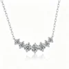 Anryss 925 sterling silver Freeze-frame necklace moissanite choker clavicle chain understated luxury niche