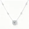 Anryss 925 Sterling Silver Necklace with Moissanite Dream Pendant - Fashionable Clavicle Chain Accessories