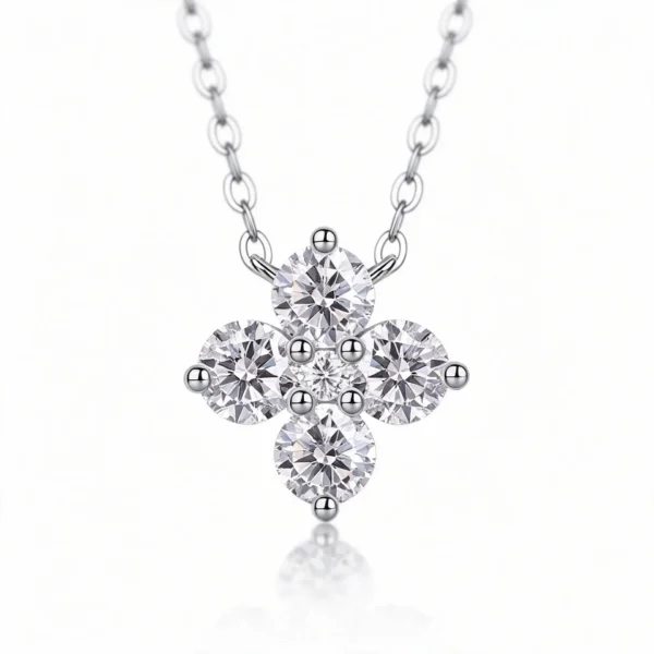 Anryss 925 sterling silver Moissanite necklace pendant for women – affordable luxury style