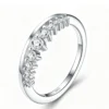 Anryss 925 sterling silver Moissanite closed-loop rings are hot-selling fashionable office lady style rings