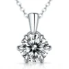 Anryss 925 sterling silver Luxury Moissanite Pendant Gift Jewelry Stackable Necklace