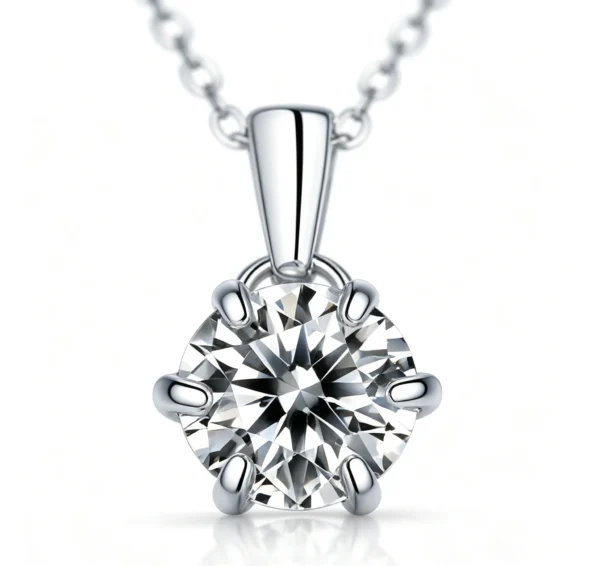 Anryss 925 sterling silver Luxury Moissanite Pendant Gift Jewelry Stackable Necklace