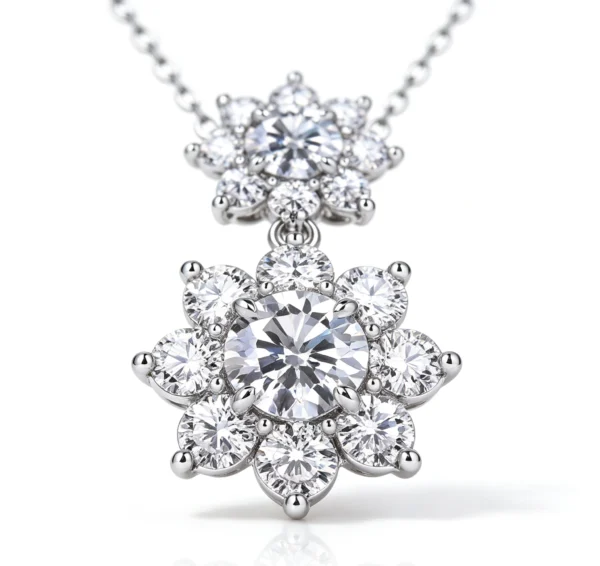 Anryss 925 sterling silver French chic and elegant clavicle necklace a touch of luxury layered with moissanite necklaces