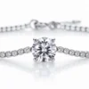 Anryss 925 sterling silver Dawn Dewdrop Bracelet Moissanite Plated with White Gold and Silver