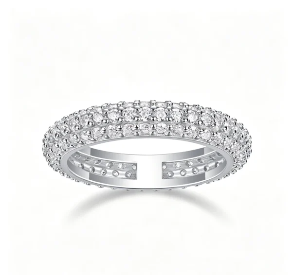Anryss 925 sterling silver Moissanite closed-loop rings are a hot-selling ring in Europe and America