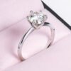 Anryss 925 sterling silver Six-prong 2-carat moissanite ring understated luxury 18k gold moissanite women's ring