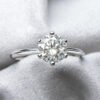 Anryss 925 sterling silver Six-prong 2-carat moissanite ring understated luxury 18k gold moissanite women's ring