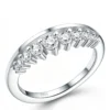Anryss 925 sterling silver Moissanite closed-loop rings are hot-selling fashionable office lady style rings