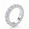Anryss 925 sterling silver tylish colorfast fully inlaid moissanite ring - understated luxury for niche buyers