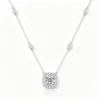 Anryss 925 Sterling Silver Necklace with Moissanite Dream Pendant - Fashionable Clavicle Chain Accessories