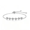 Anryss 925 sterling silver Bracelet with moissanite silver plated with white gold