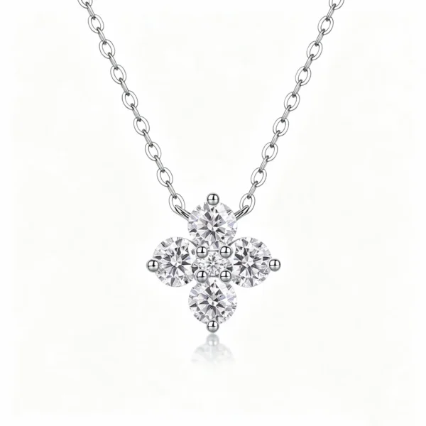 Anryss 925 sterling silver Moissanite necklace pendant for women – affordable luxury style