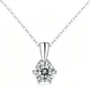 Anryss 925 sterling silver Luxury Moissanite Pendant Gift Jewelry Stackable Necklace