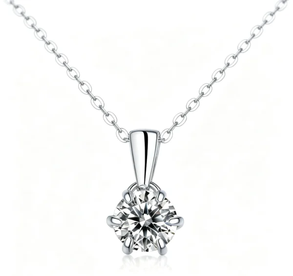 Anryss 925 sterling silver Luxury Moissanite Pendant Gift Jewelry Stackable Necklace