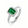 Anryss 925 sterling silver Emerald ring a stylish and versatile accessory perfect for gifting to mothers or friends Adjustable opening
