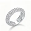 Anryss 925 sterling silver Moissanite closed-loop rings are a hot-selling ring in Europe and America