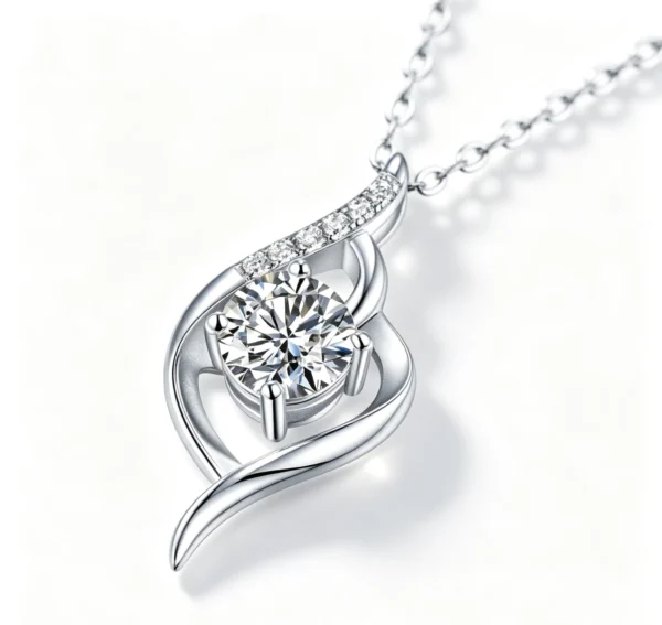 Anryss 925 sterling silver Luxury Moissanite Pendant Gift Jewelry Stackable Necklace