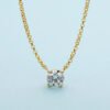 Anryss 925 Sterling Silver Necklace with Mermaid Tears Moissanite Pendant