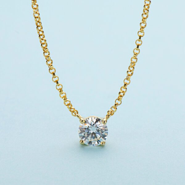 Anryss 925 sterling silver Fairy-like sweet and cool moissanite necklace/choker with a unique and sophisticated feel