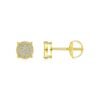 Anryss 925 sterling silver Classic four-prong moissanite stud earrings for women gold-plated trendy "Ins-style" design