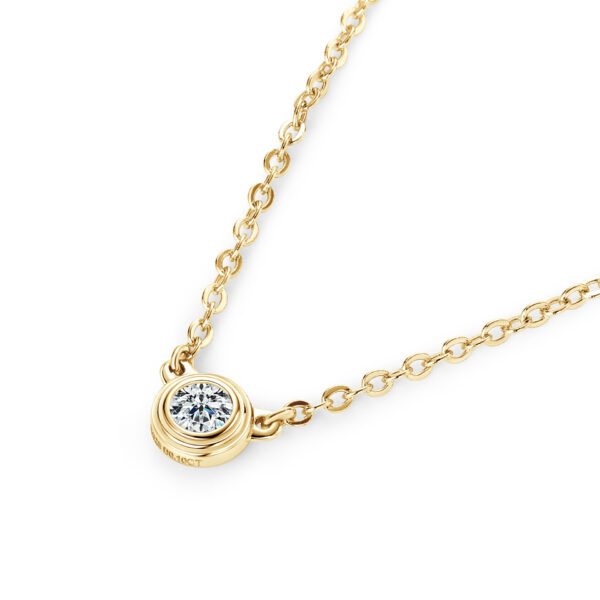 Anryss 925 Sterling Silver Popular Women's Moissanite Flying Saucer Rose Gold Clavicle Chain