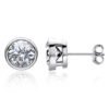 Anryss 925 sterling silver Classic and versatile moissanite stud earrings with lace six-prong setting