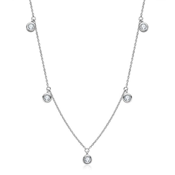 Anryss 925 sterling silver light luxury moissanite necklace with a sophisticated design and starry pendant