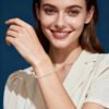 Anryss 925 sterling silver moissanite tennis ball chain bracelet a sophisticated and luxurious bracelet for women a niche and exquisite style