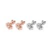 Anryss 925 sterling silver "Insta-style" fresh and minimalist rose gold moissanite stud earrings
