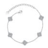 Anryss 925 sterling silver four-leaf clover moissanite bracelet a luxurious and sophisticated piece