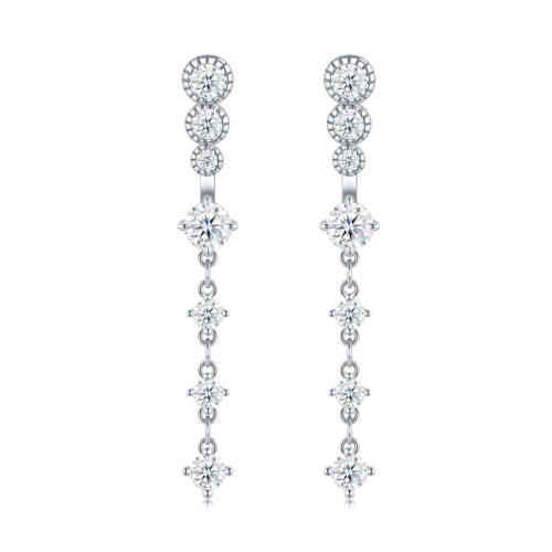 Anryss 925 sterling silver Elegant Moissanite Stud Earrings – Chic "Insta-Style" for Women