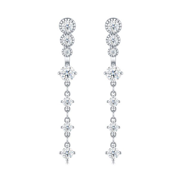 Anryss 925 sterling silver Elegant Moissanite Stud Earrings – Chic "Insta-Style" for Women