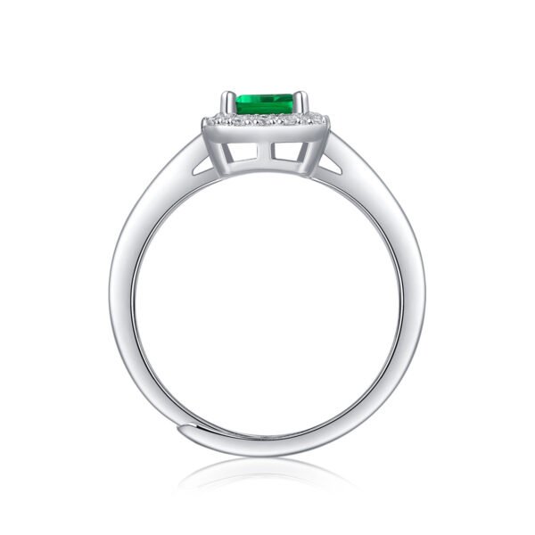 Anryss 925 sterling silver Emerald ring a stylish and versatile accessory perfect for gifting to mothers or friends Adjustable opening
