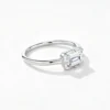 Anryss 925 sterling silver Square bag style light luxury women's moissanite ring