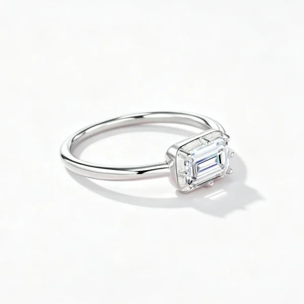 Anryss 925 sterling silver Square bag style light luxury women's moissanite ring