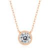 Anryss 925 sterling silver Moissanite necklace rose gold clavicle chain minimalist style