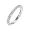 Anryss 925 sterling silver Adjustable Moissanite ring with a row of micro-set stones—an elegant understated luxury style for women