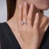 Anryss 925 sterling silver Non-fading affordable luxury moissanite ring; a unique sophisticated piece with a stylish OL aesthetic—perfect for stacking