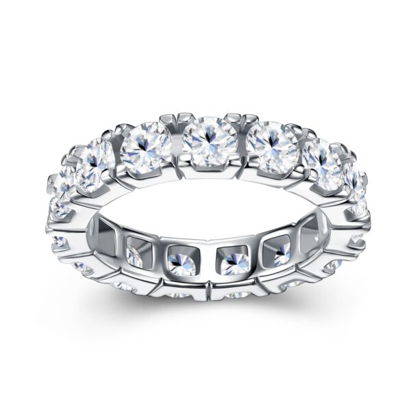 S925 sterling silver ring, a hot-selling moissanite closed-cut ring on Amazon (cross-border e-commerce), in stock.