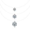 Anryss 925 Sterling Silver Necklace with Mermaid Tears Moissanite Pendant